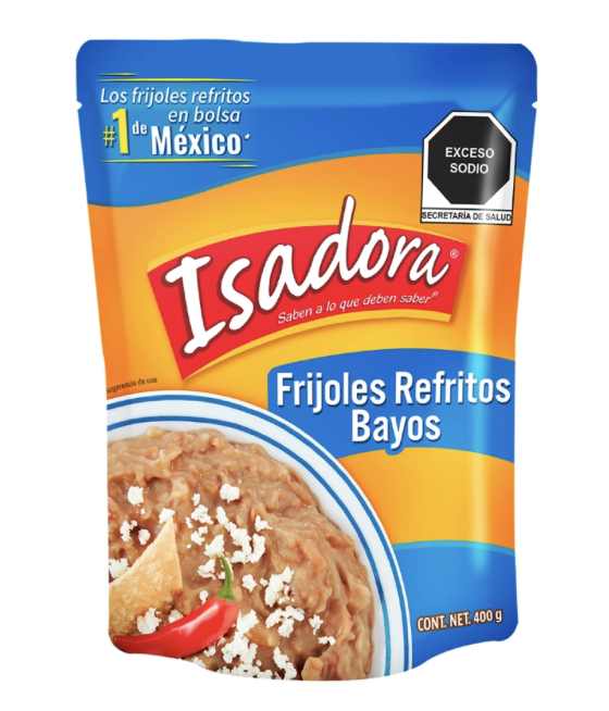 Isadora Frijoles Bayos Refritos 454g