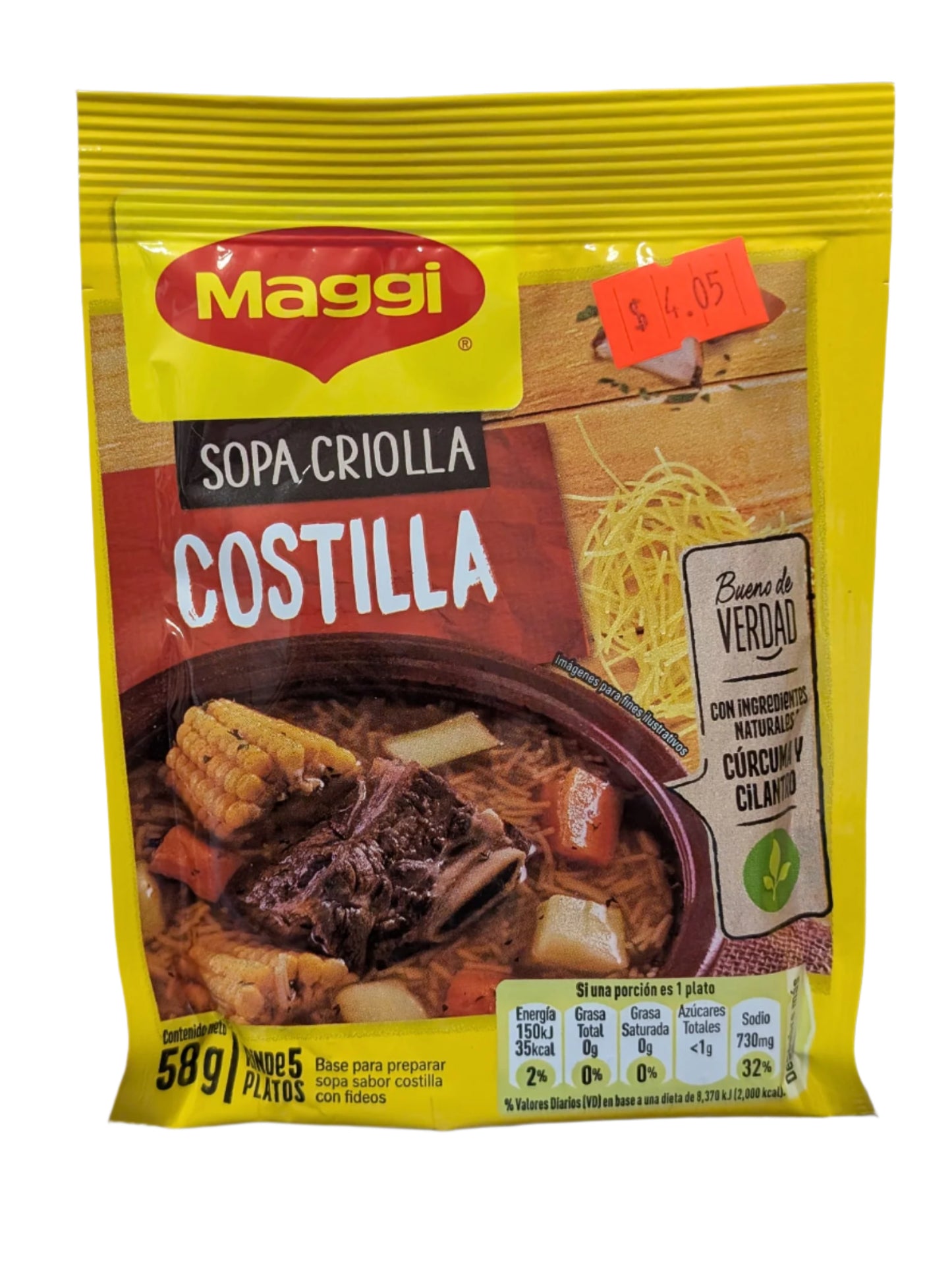 MAGGI SOPA CRIOLLA  COSTILLA 58G
