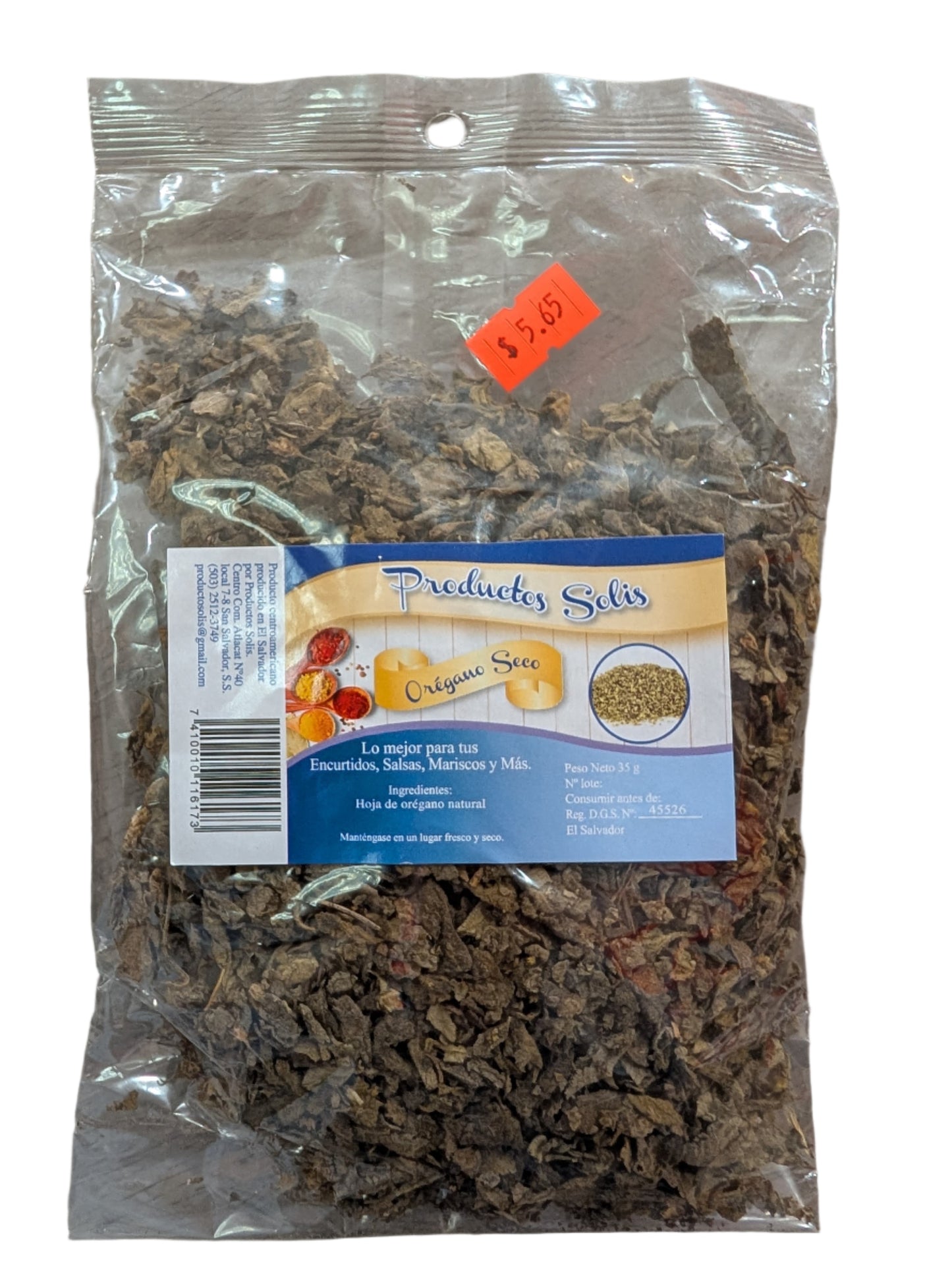 Oregano Seco El Salvador 35gr