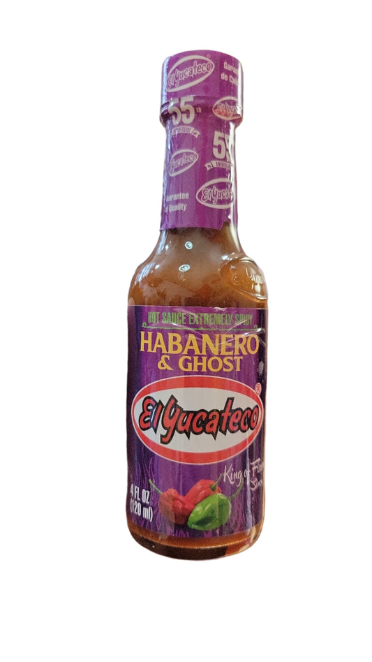 El Yucateco Habanero & Ghost Hot Sauce Extremely Spicy 4oz