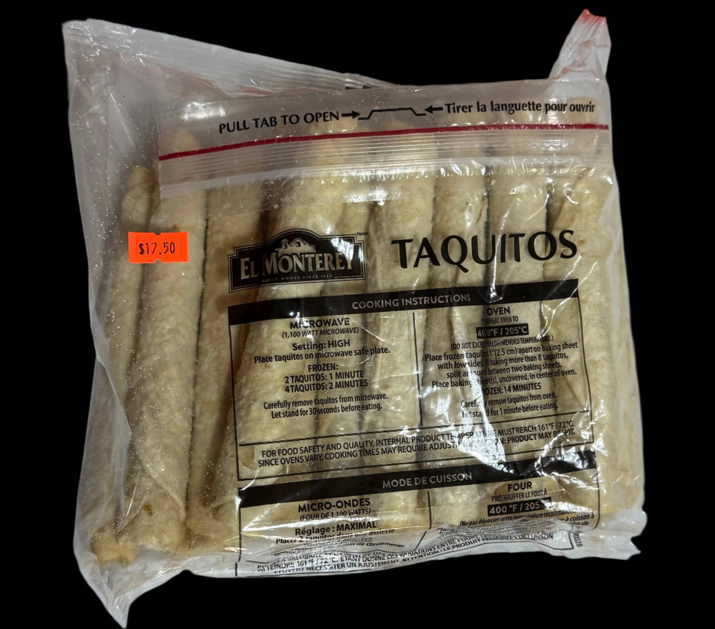 El Monterrey Taquitos Chicken and Cheese 20 pc