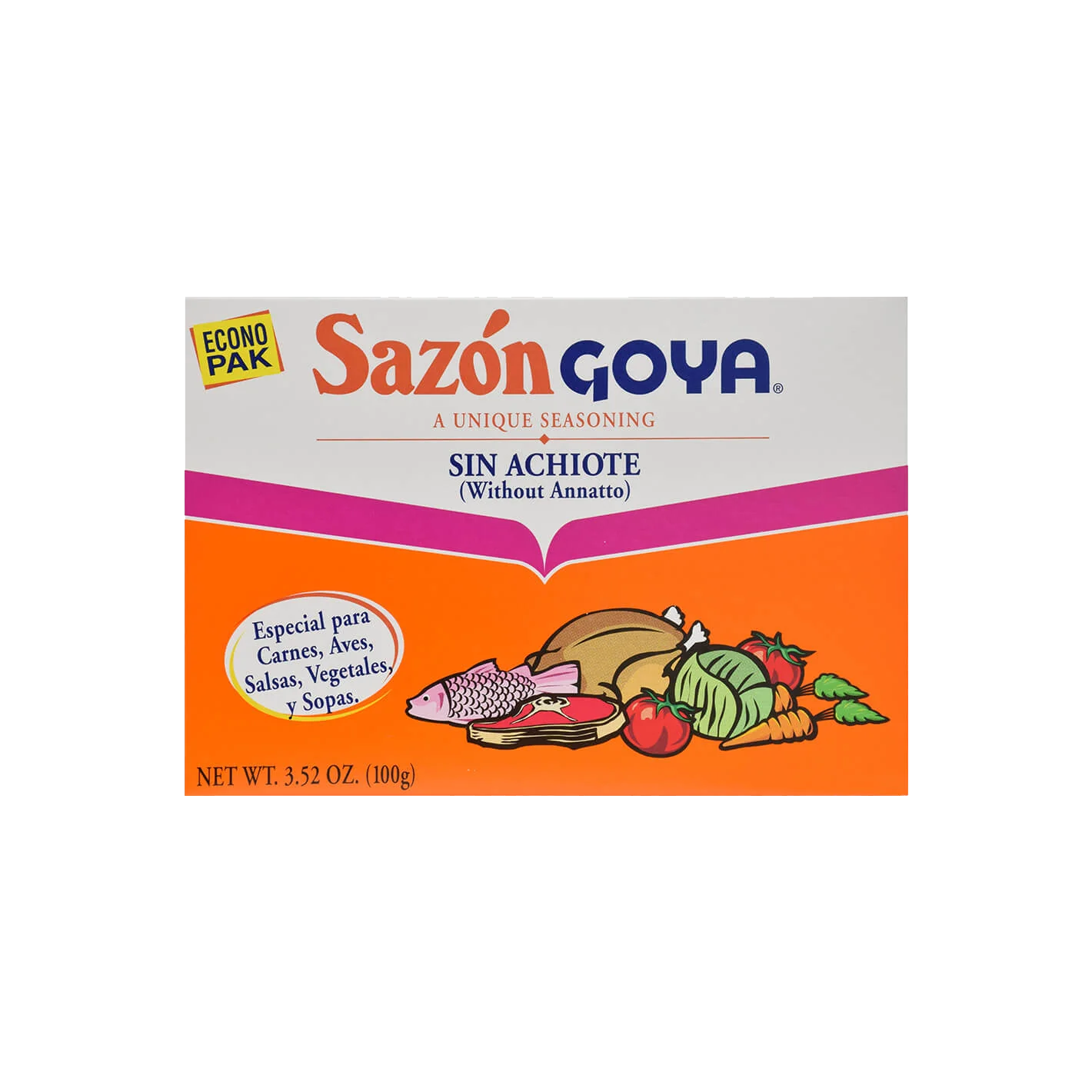 Sazon Goya Sin achiote 100g
