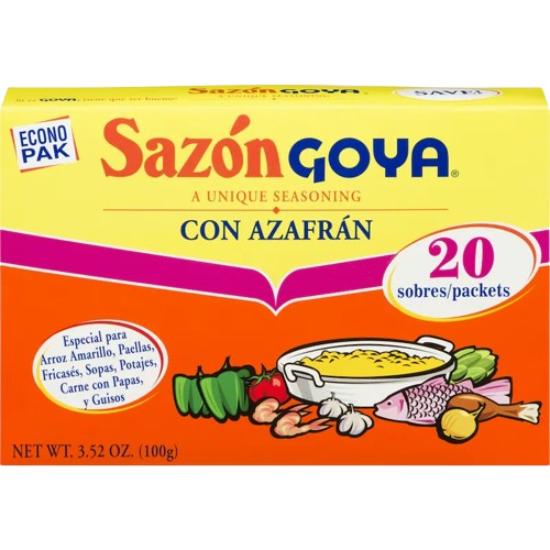 Sazon GOYA con azafran 100g / 20 packets
