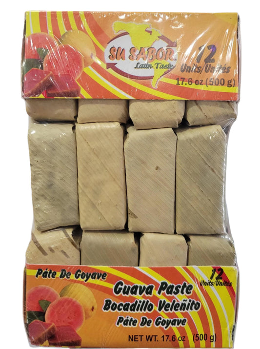 Su Sabor Guava Paste - Bocadillo Veleñito 12u (500g)