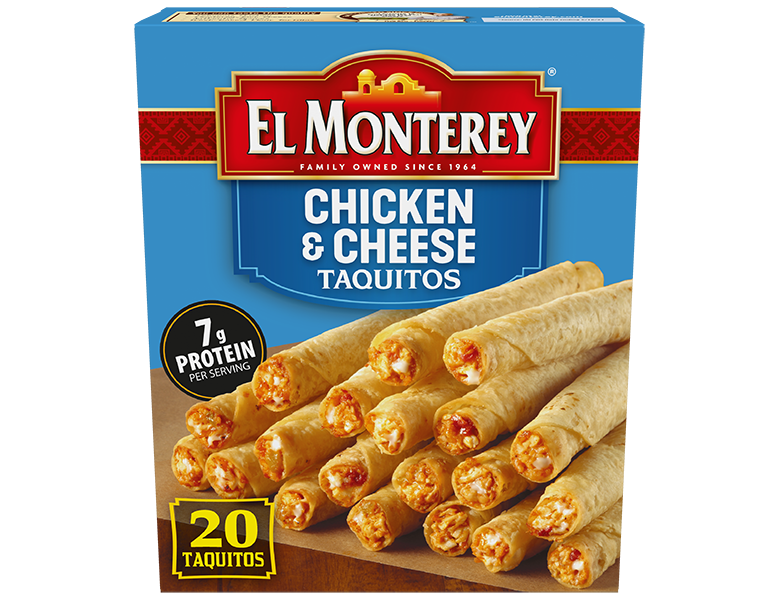 El Monterrey Taquitos Chicken and Cheese 20 pc