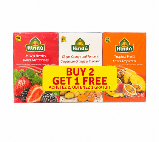 Hindu, Tea Combo Mix Berries + Ginger Orange and Tumeric + Tropical Fruits