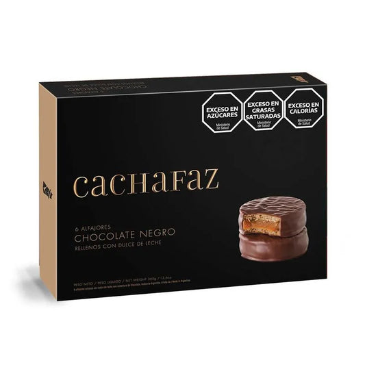 ALFAJORES CACHAFAZ BLACK CHOCOLATE 228G