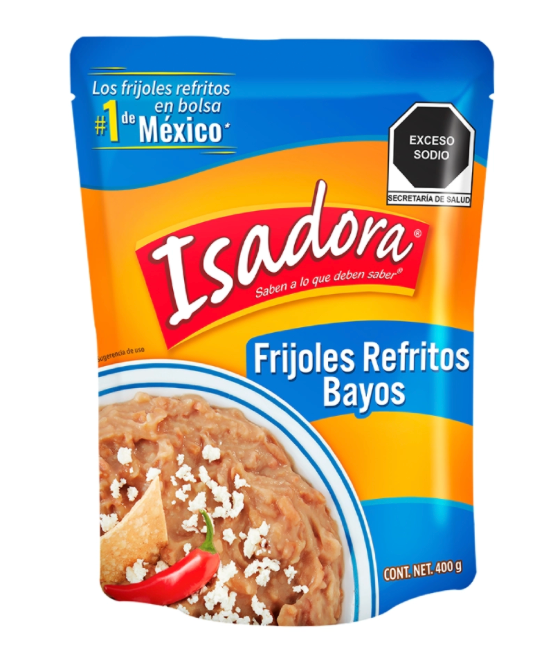 Isadora Frijoles Bayos Refritos 454g