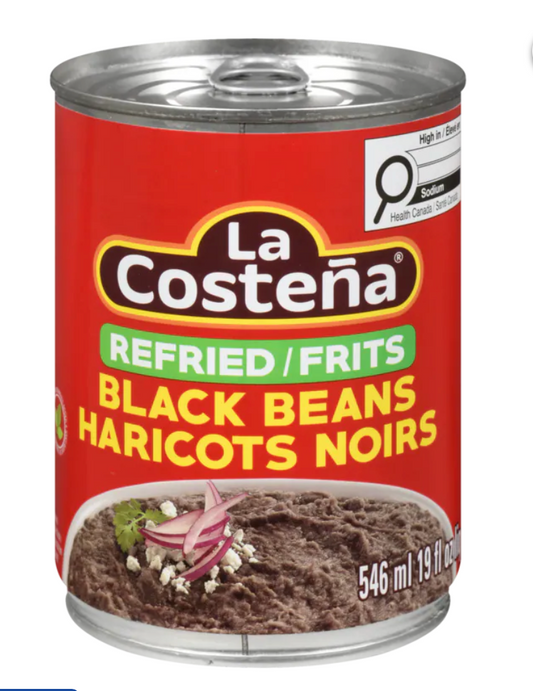 La Costena, Black Beans - Refried [546mL]