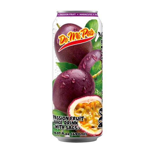 DMP Juice Maracuya Passion Fruit con pulpa Can 6.9 Oz 490 ml