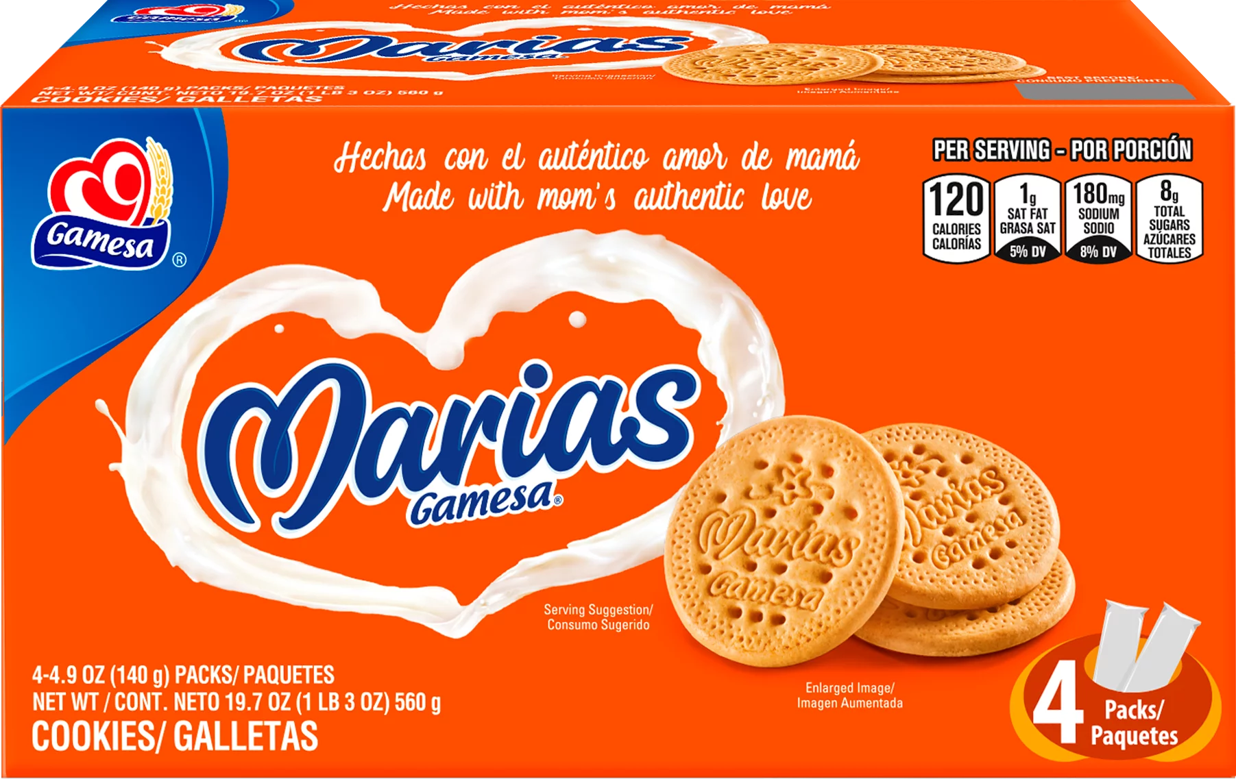 GAMESA Marias Caja 4packs (560g) – Rapidito Latin Market