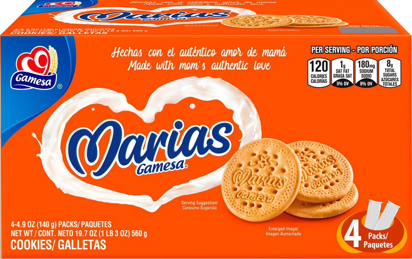 GAMESA Marias Caja 4packs (560g)