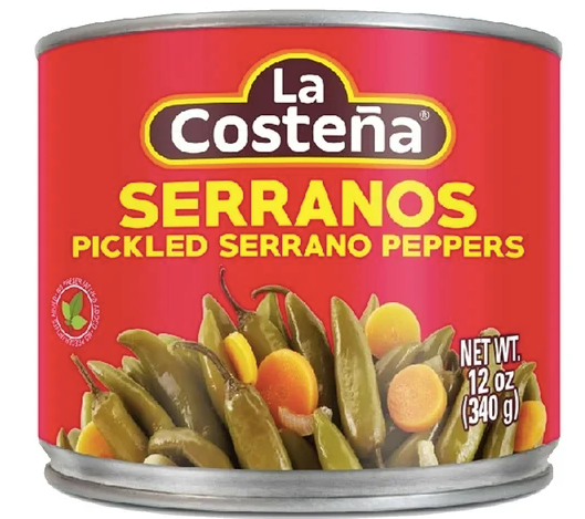 La Costena Chile Serrano 12 Oz