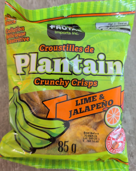 SS Frutas, Plantain - Lime & Jalapeno Chips [85g]