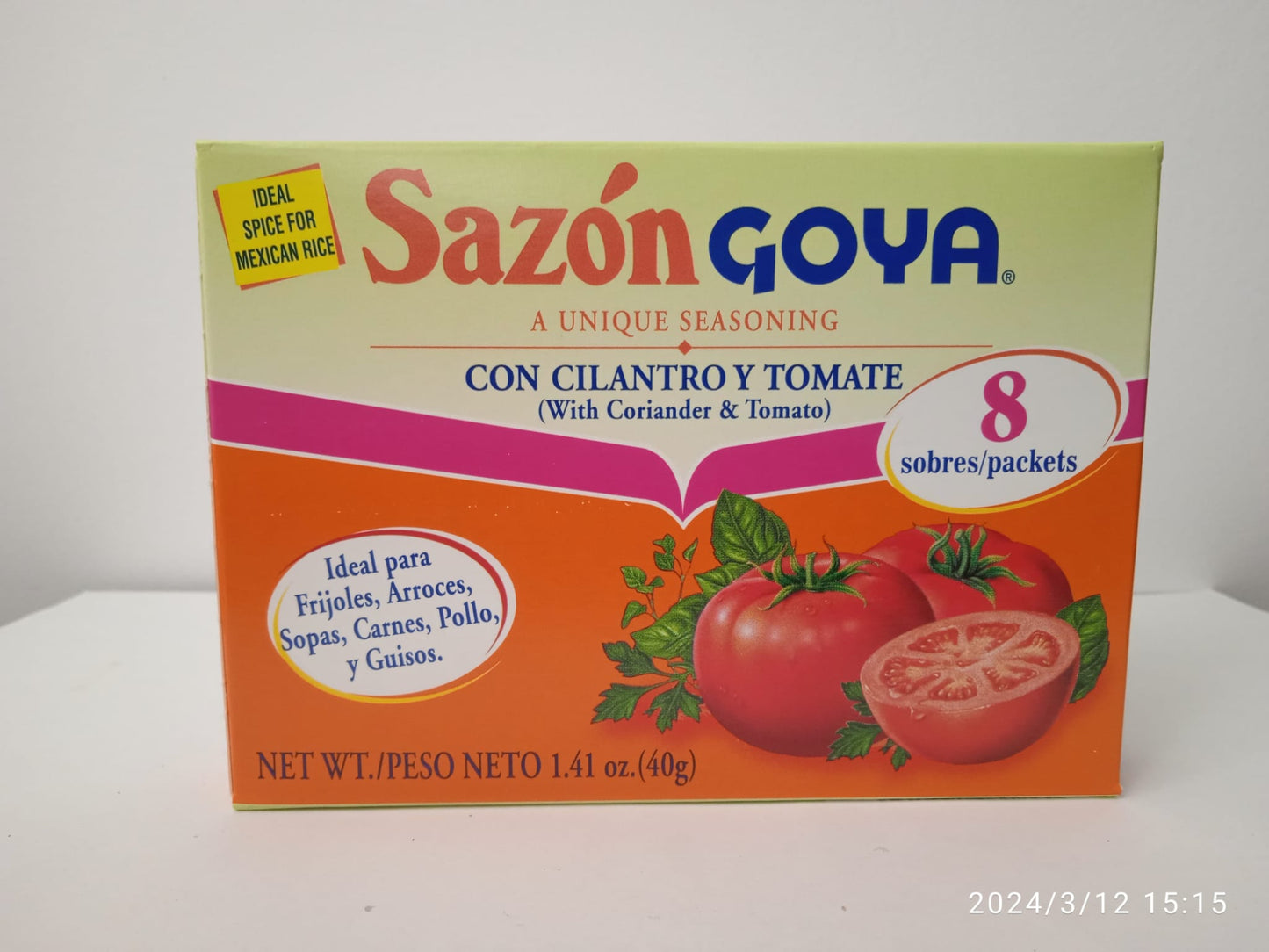 Sazon Goya Cilantro y tomate 40g