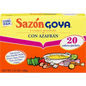 Sazon GOYA con azafran 100g / 20 packets