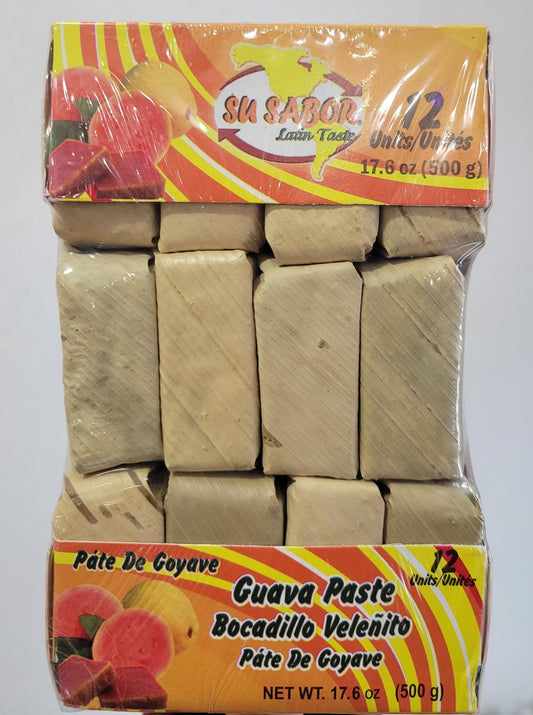 Su Sabor Guava Paste - Bocadillo Veleñito 12u (500g)