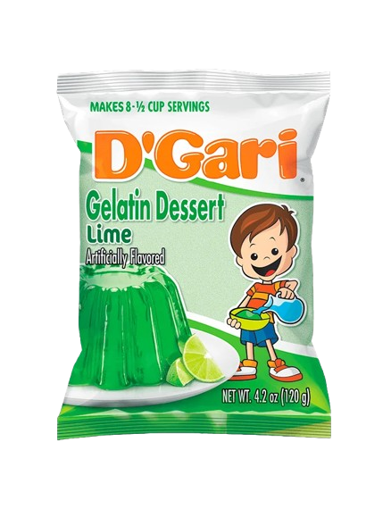 Gelatina D'Gari Lime 5oz