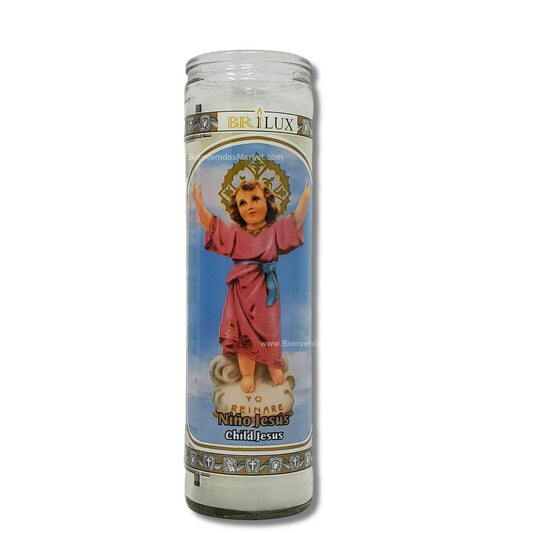 Veladora Divino Nino Jesus Blanco 1/12 U